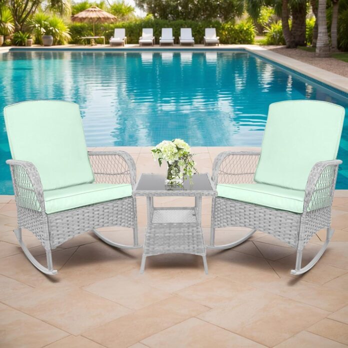Relaxing Outdoors Reviewing The Leveleve 3 Piece Rocking Bistro Set