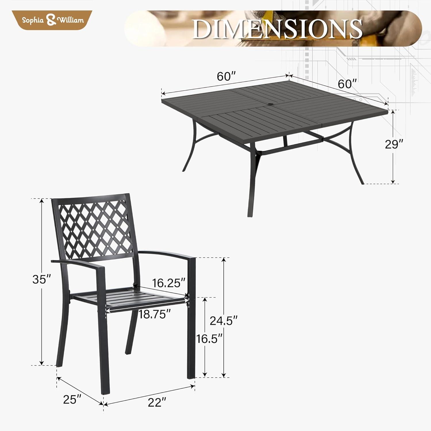 Sophia & ‍William Patio Set: Spacious Comfort meets‌ Easy Assembly