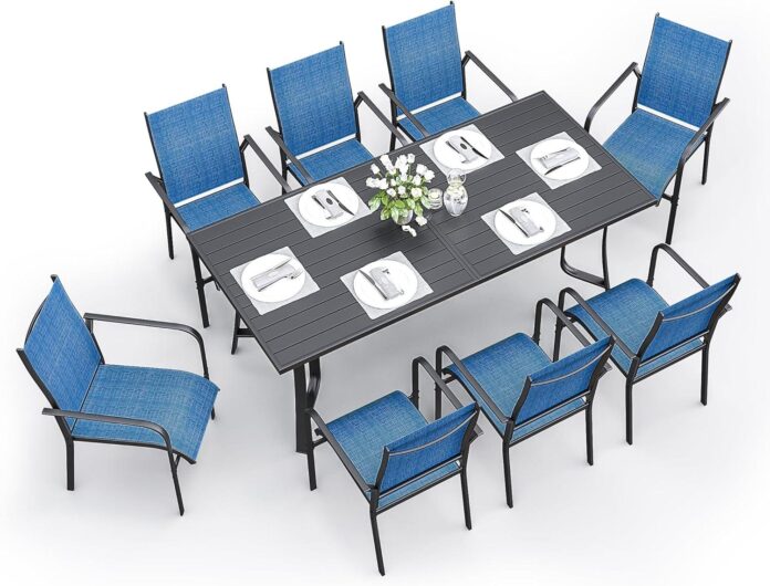 Spacious 9 Piece Patio Set Comfort And Durability Combined