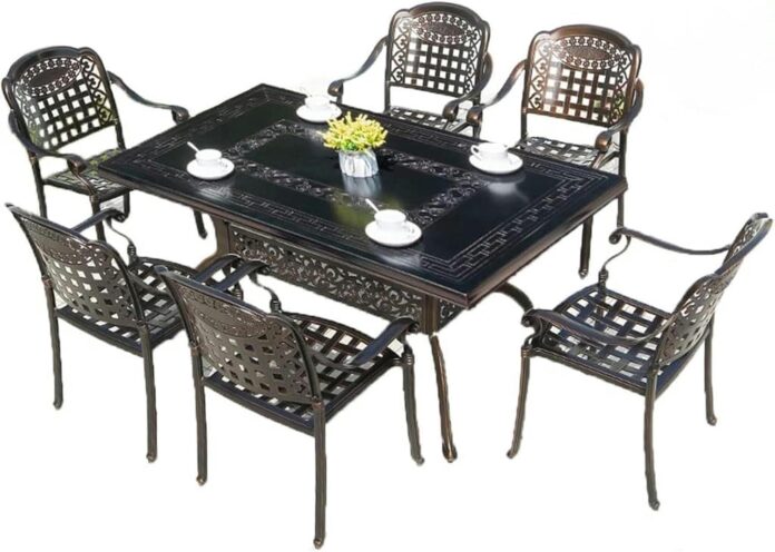 Spacious And Durable Patio Dining Set For Relaxed Gatherings