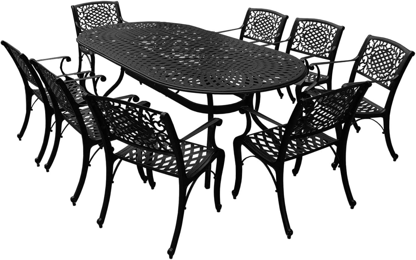 Spacious &⁢ Stylish: Exploring a Durable Black Oval Patio Set