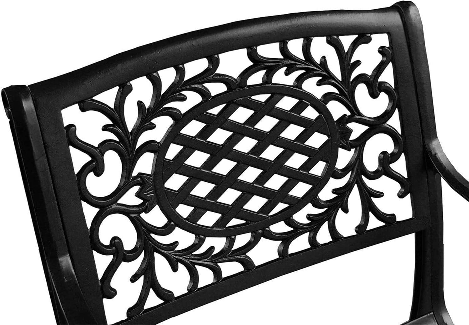 Spacious & Stylish: Exploring a Durable Black Oval Patio ​Set