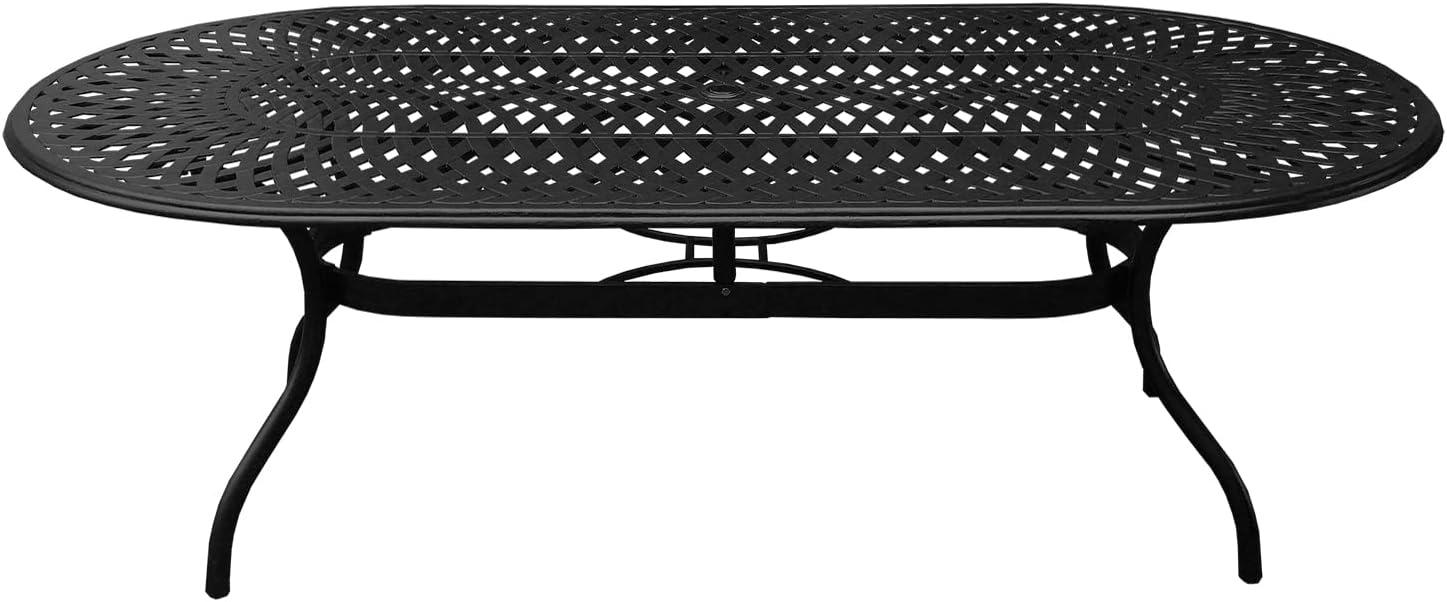 Spacious & Stylish: Exploring a Durable Black Oval​ Patio Set