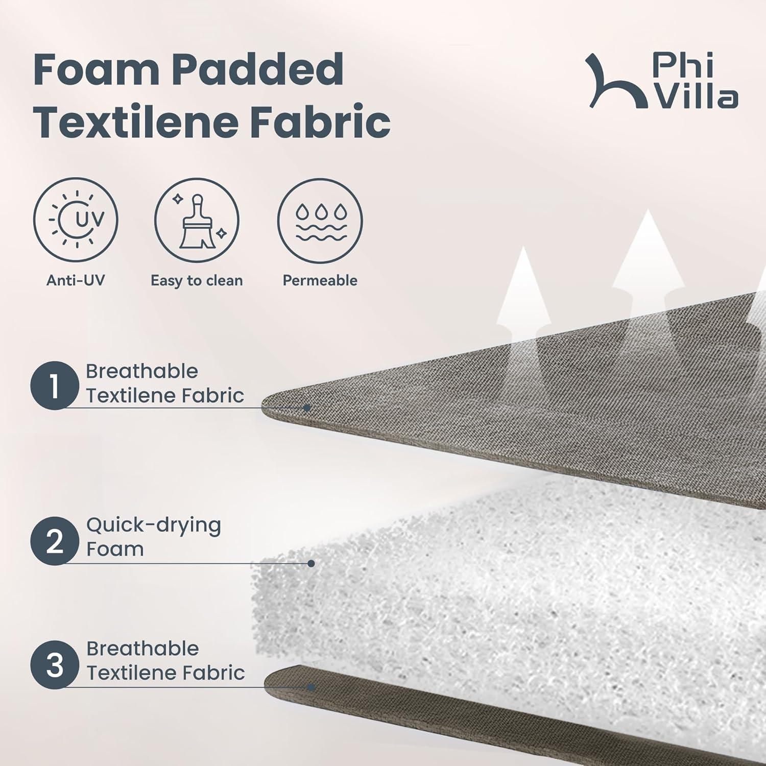 spinning Comfort and Style: Exploring PHI VILLA's 7-Piece Patio Set