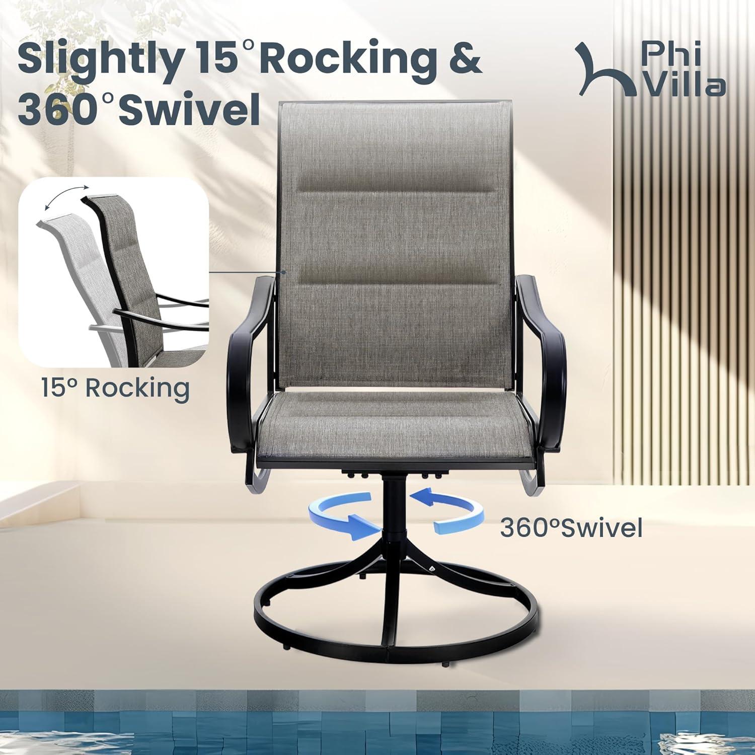 Spinning Comfort and Style: ⁢Exploring PHI VILLA's 7-Piece patio Set