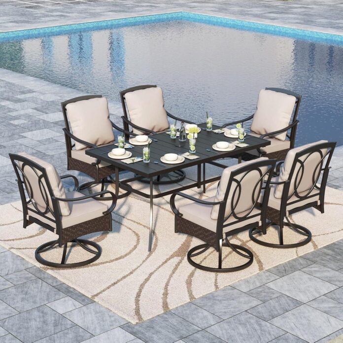 Spinning Comfort Meets Style Patio Dining Set Review