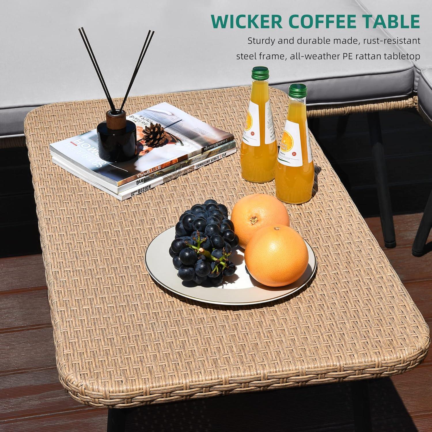Transforming Outdoor Spaces with YITAHOME's Cozy Wicker Lounge Set
