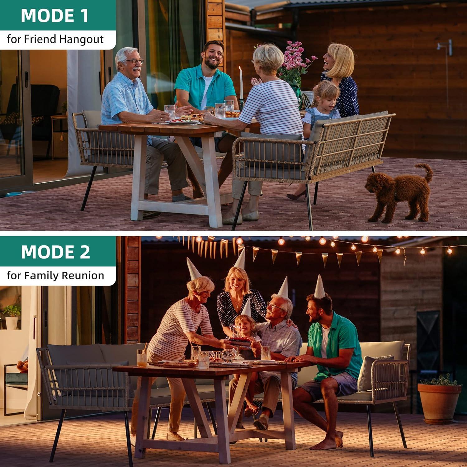 Transforming Outdoor Spaces with YITAHOME's Cozy Wicker Lounge Set