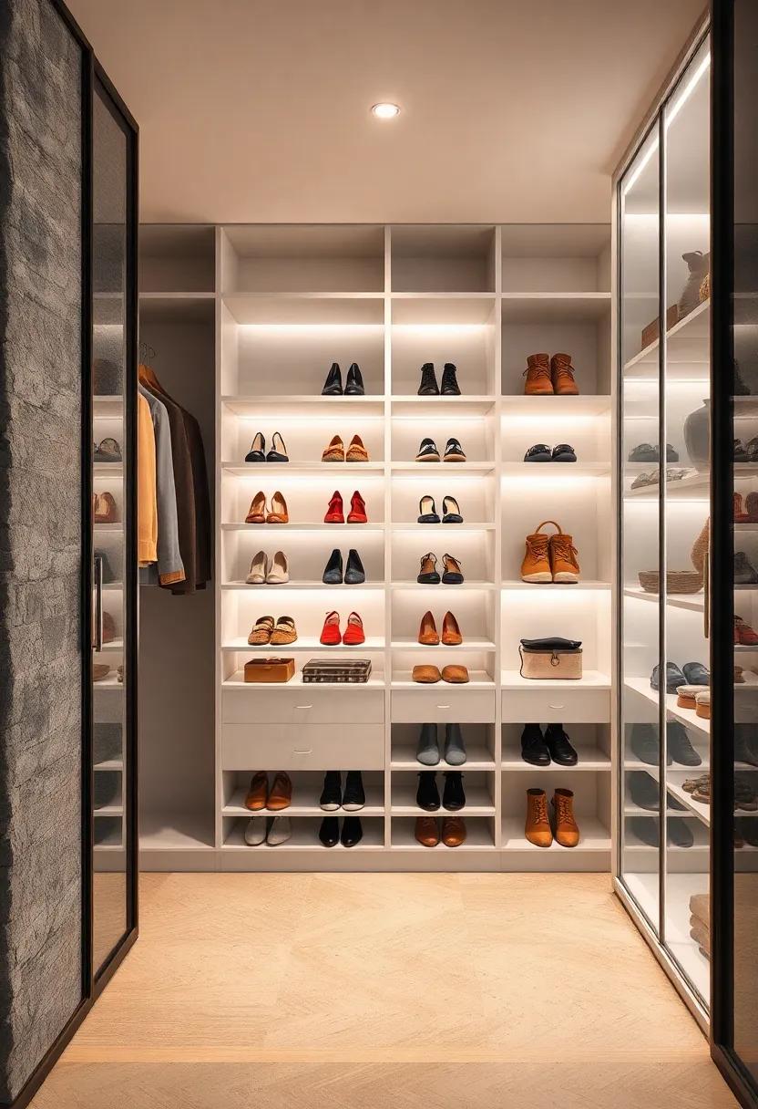 Adjustable Cubby Shelves: Design flexible cubbies that can be resized or repositioned in the ​closet for storing different shoe types from‌ flats to boots
