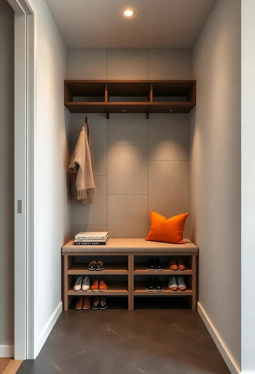 Integrated Bench with Shoe⁤ Storage: Combine seating with ⁣storage ⁢by building a bench that has pull-out or drop-down shoe racks underneath