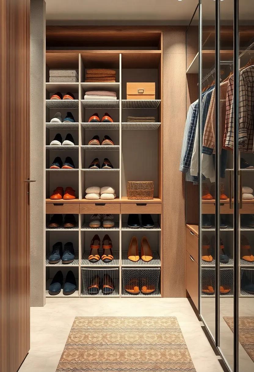 Mesh or Wire Shoe Drawers: opt for breathable mesh or wire drawers that ⁣allow‍ air circulation while keeping​ shoes visible‌ and dust-free