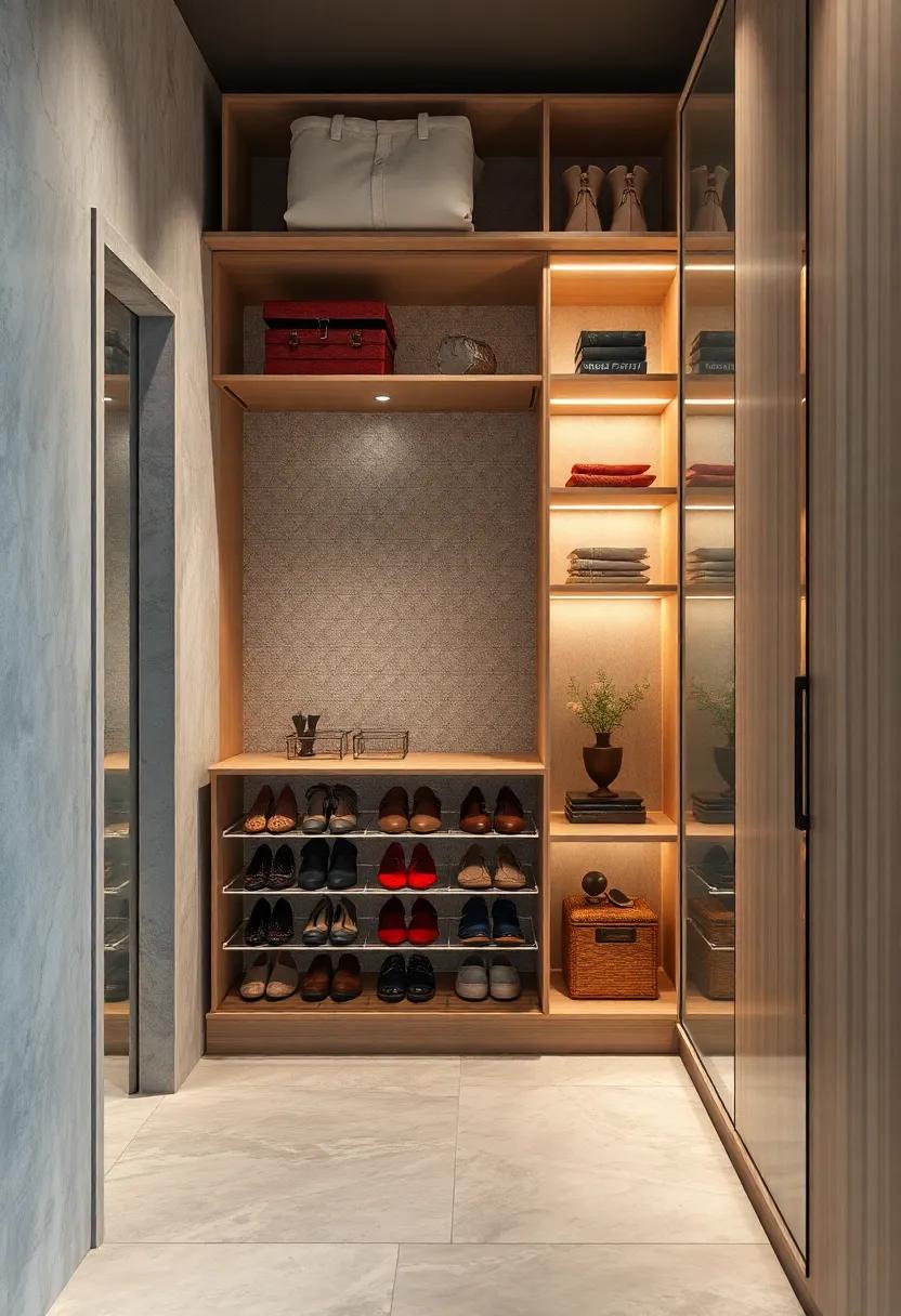 Pull-Down Shoe Racks: Introduce pull-down racks that‍ can be lowered when needed and tucked away to keep aisles clear