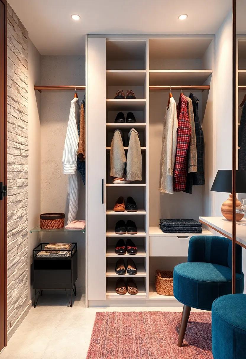 under-Hanging ⁢Shoe Compartments: Incorporate compartments beneath hanging clothes to store shoes discreetly and utilize otherwise wasted space