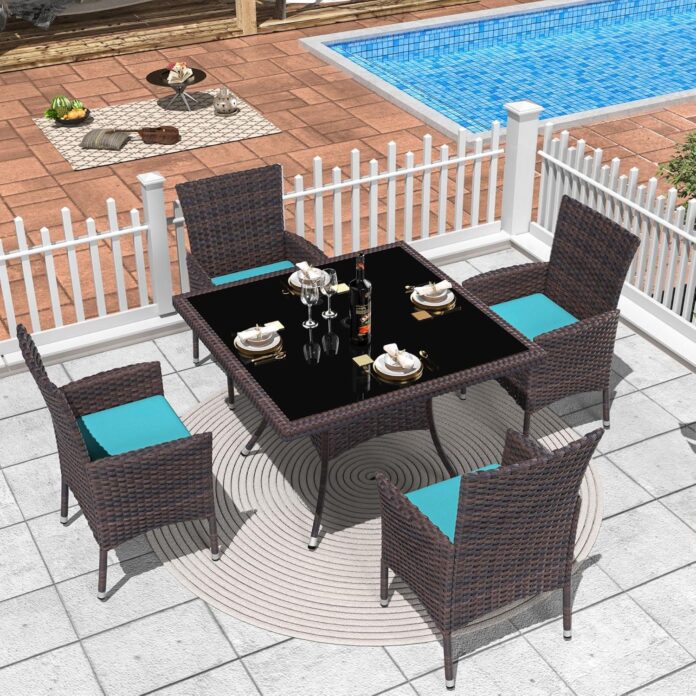 Bringing Style And Comfort Together A Rattan Patio Dining Set Review