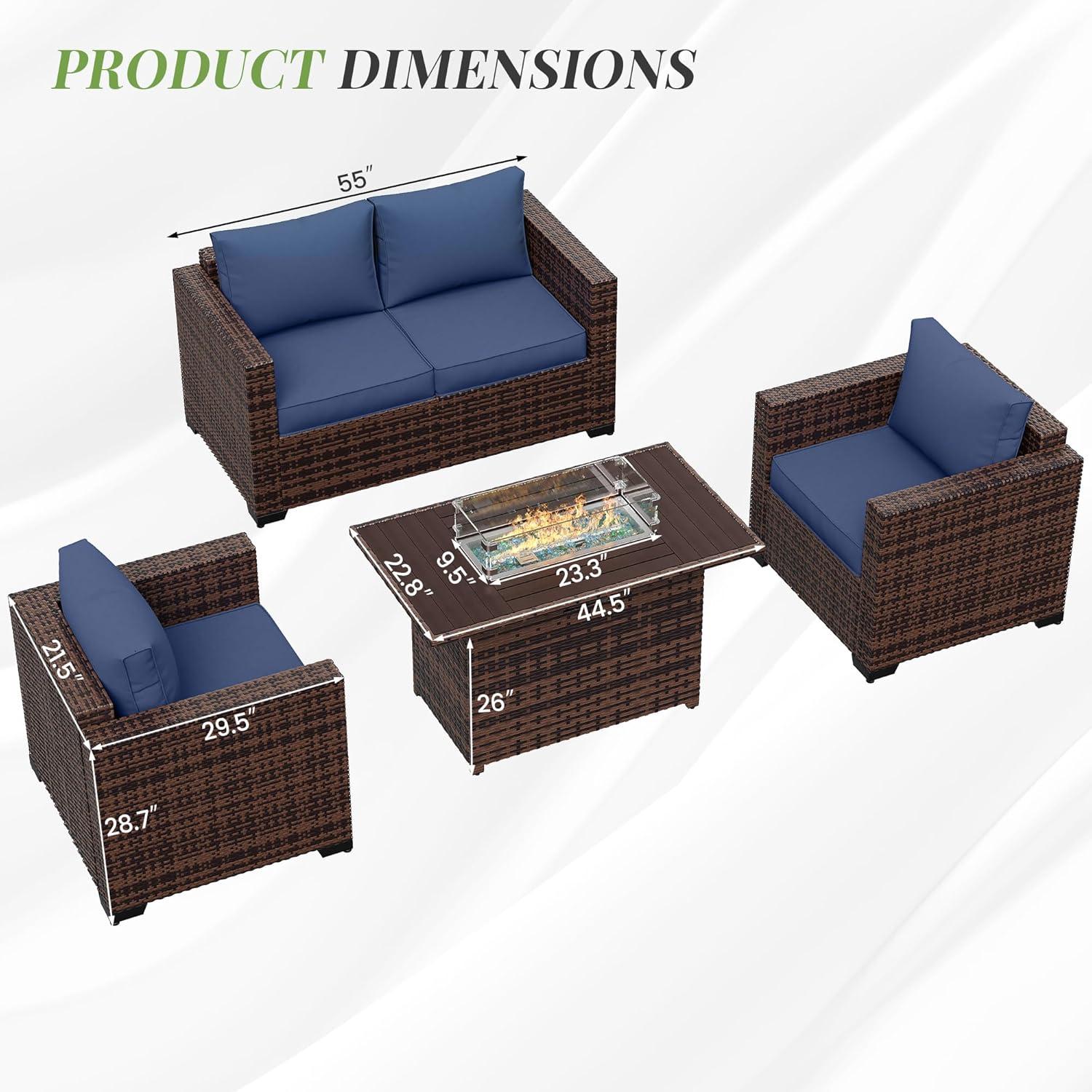 Cozy Evenings Ahead with amopatio's Fire pit Patio Set