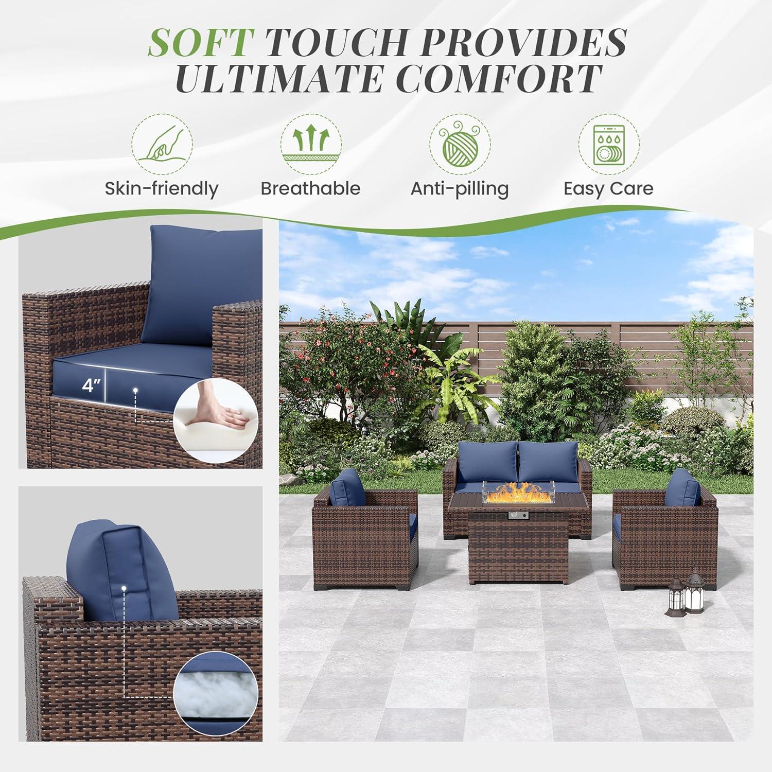 Cozy Evenings Ahead with Amopatio's Fire Pit Patio Set