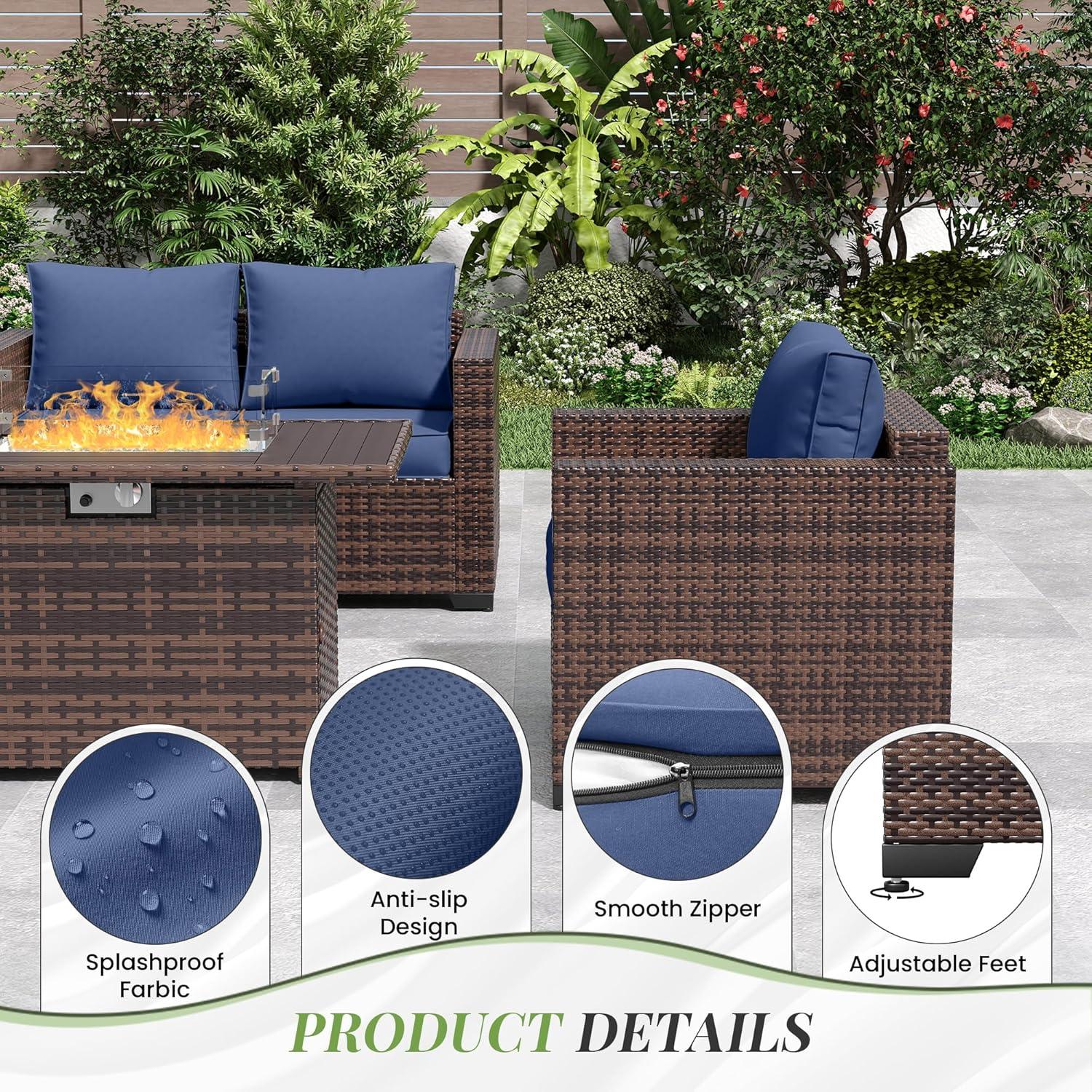 Cozy Evenings Ahead with Amopatio's Fire Pit patio Set