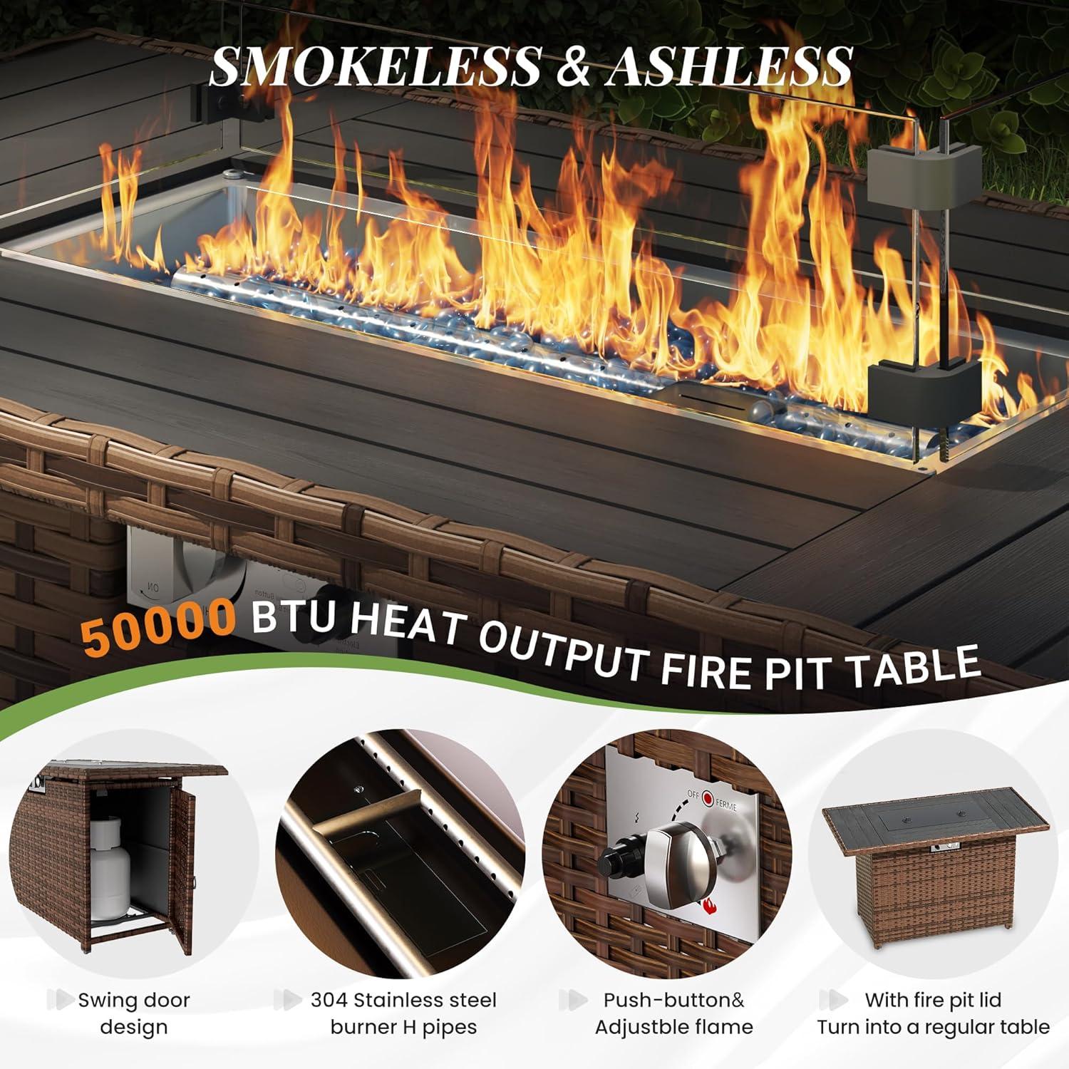 Cozy Evenings Ahead with Amopatio's Fire Pit Patio Set