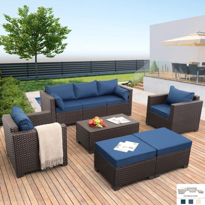 Creating Cozy Corners Navy Blue 6 Piece Patio Set Review