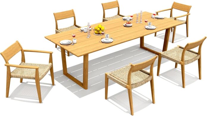 Elevate Outdoor Dining With The 6 Seater Grade A Teak Set