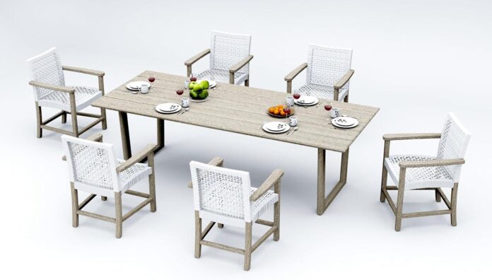 Elevate Outdoor Dining With The Weathered Teak 7 Piece Set