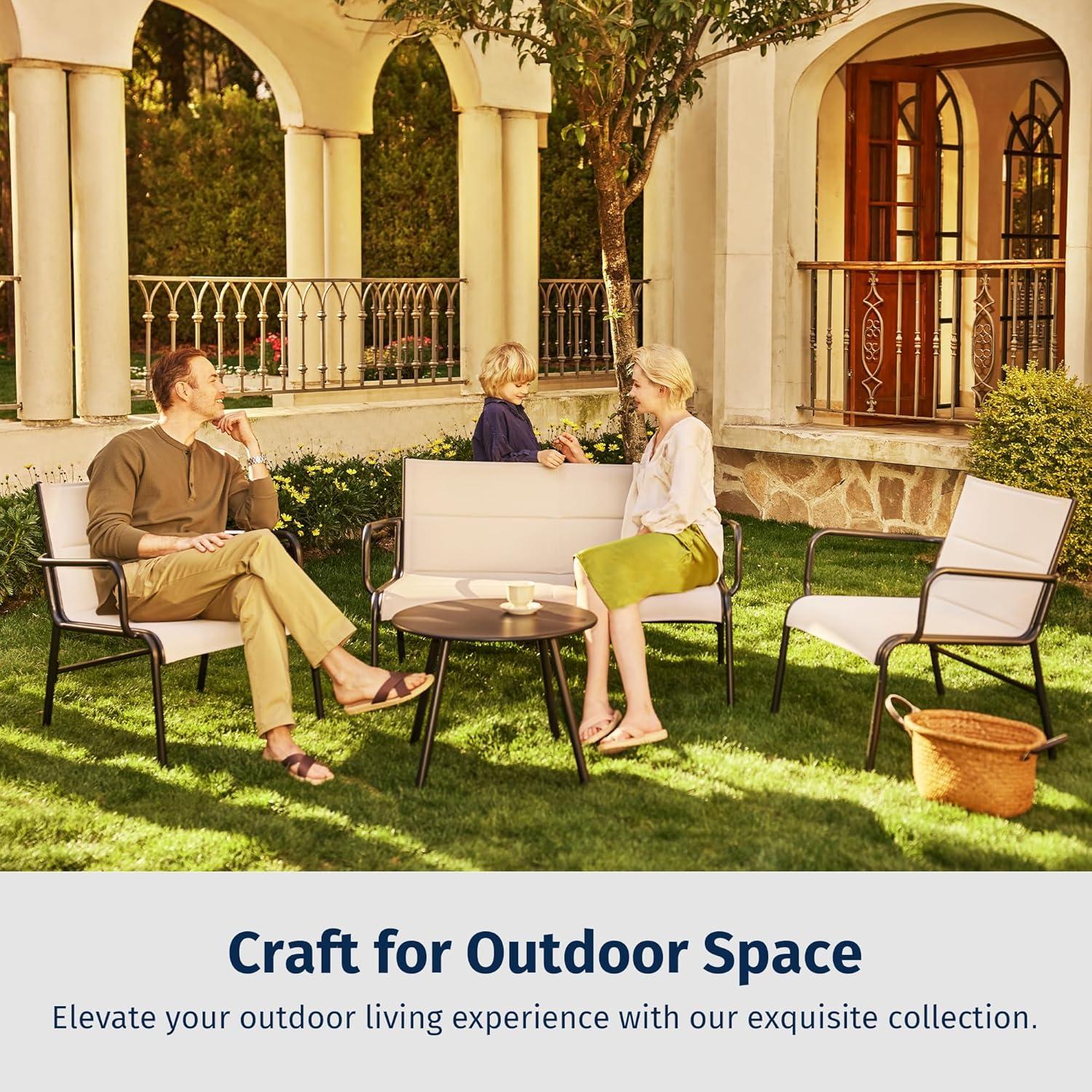 Elevate Outdoor Relaxation with East Oak's Stylish 4-Piece Set