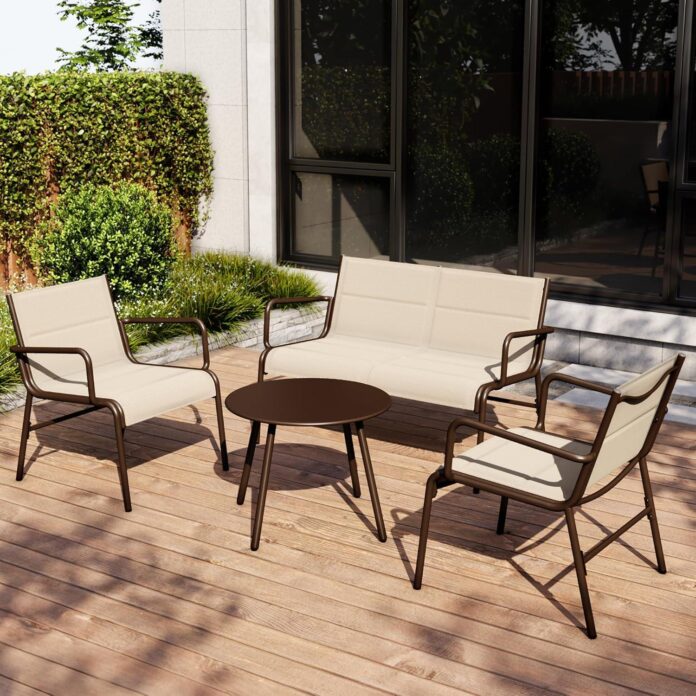 Elevate Outdoor Relaxation With East Oak Stylish 4 Piece Set