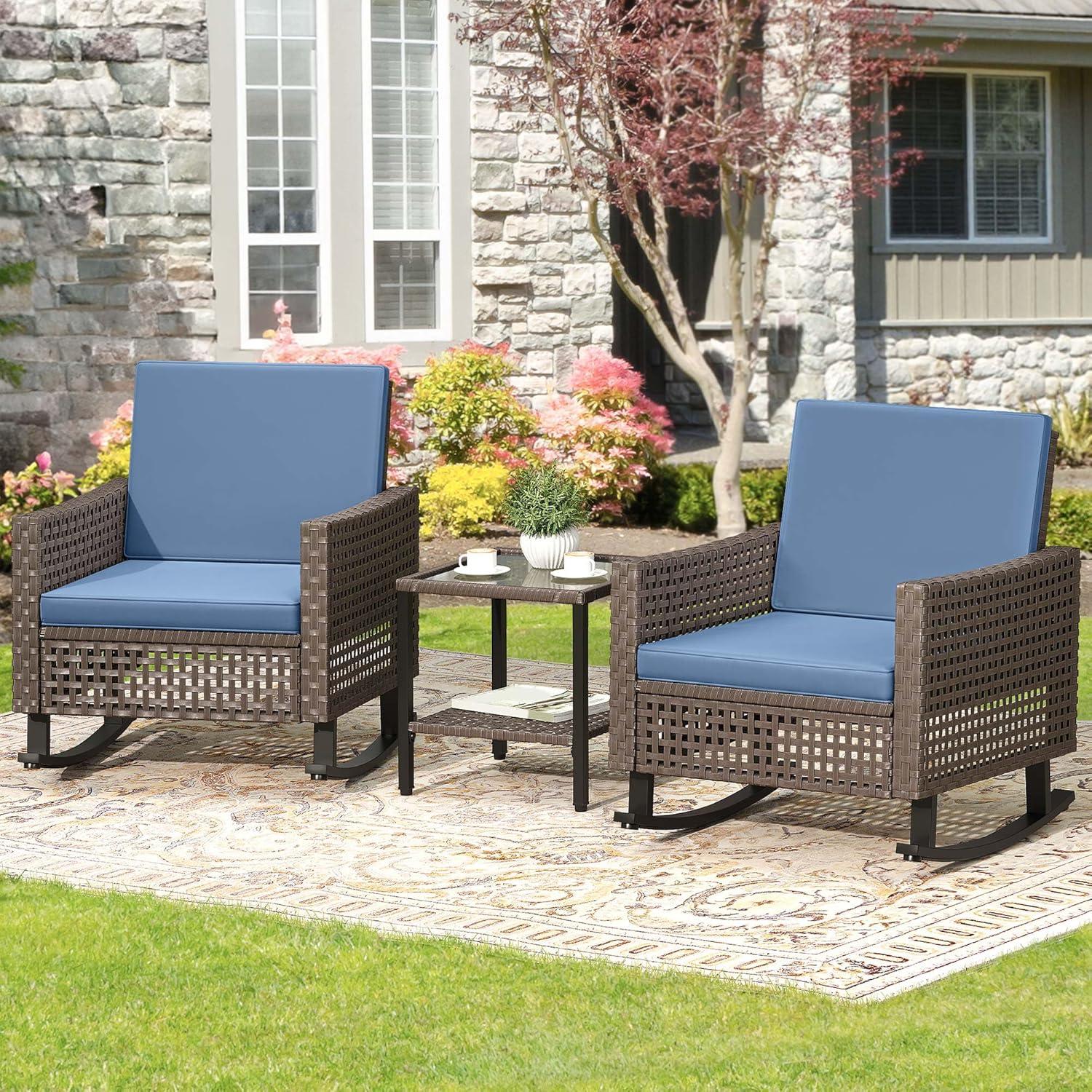 Elevate Outdoor Relaxation with YITAHOME's Rocking Patio Set