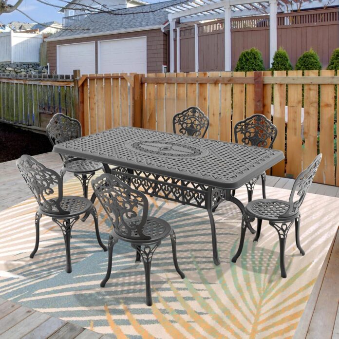 Elevate Patio Gatherings With A Stylish 7 Piece Dining Set Elevate Patio Gatherings With A Stylish 7 Piece Dining Set