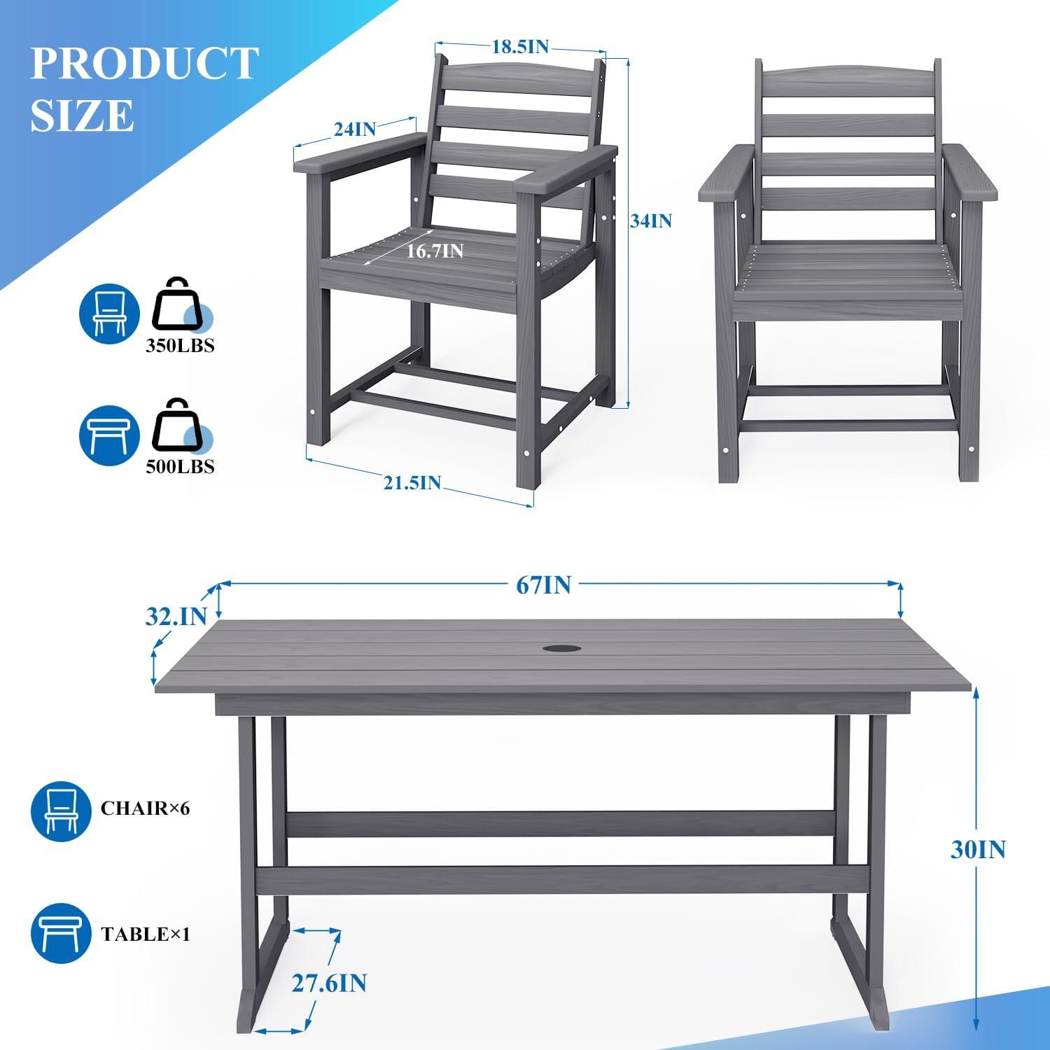 Gather Around: Exploring MOLACHI's 7-Piece Patio Dining Set