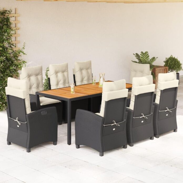 Gather Around Spacious Black Rattan Garden Dining Set Review
