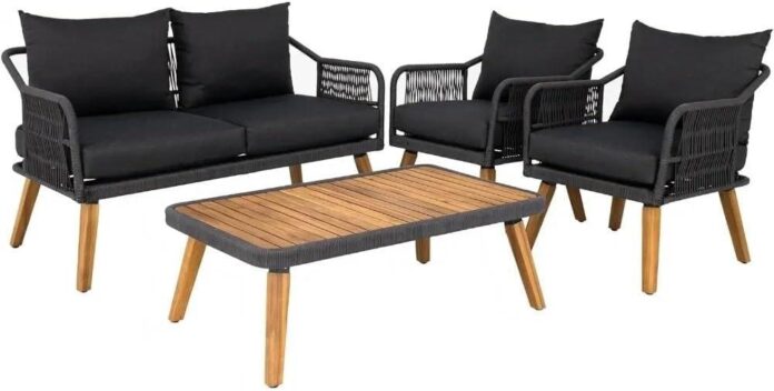 Gather Comfort And Style With This Modern 4 Piece Patio Set Gather Comfort And Style With This Modern 4 Piece Patio Set