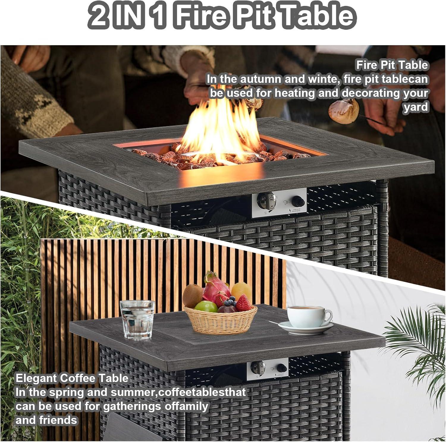 Gather Round: Exploring HUMMUH's 7-Piece Patio set with Fire Pit