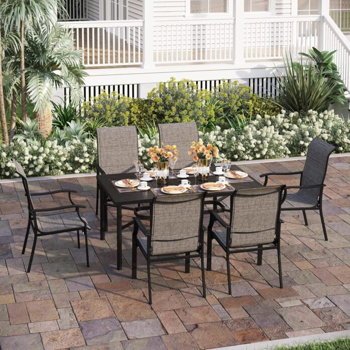 Gathering Around A Sturdy 7 Piece Outdoor Dining Set Review