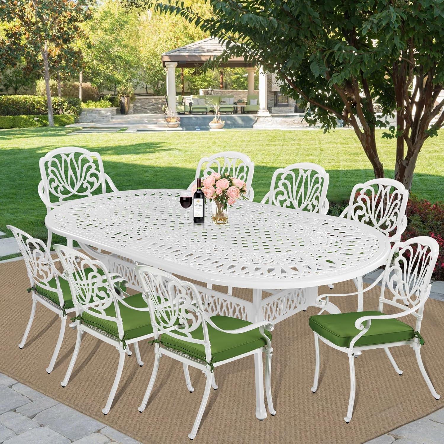 Gathering Around MEETWARM's Sturdy 9-Piece Patio Set Experience