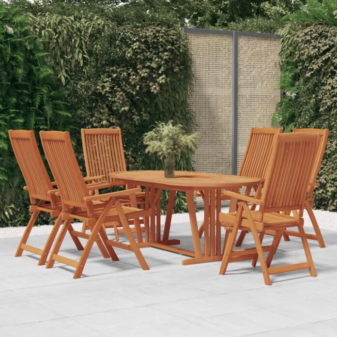 Gathering Around The Tidyard Eucalyptus 7 Piece Patio Set