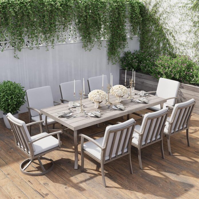 Gathering Comfortably Exploring The Happatio 9 Piece Patio Set