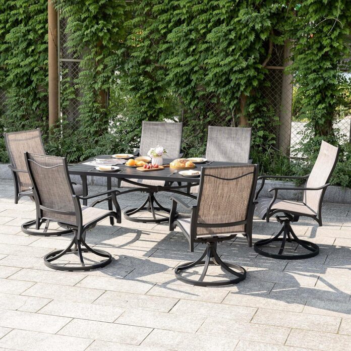 Gathering Comfortably Outdoors A Look At Nuu Garden 7 Piece Dining Set
