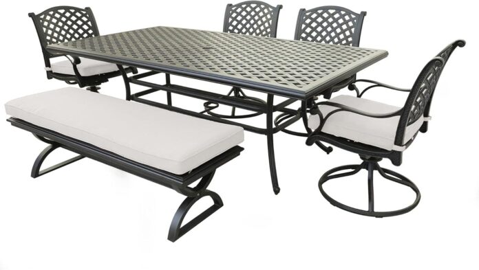 Gathering Comforts A Stylish 6 Person Aluminum Dining Set Review Gathering Comforts A Stylish 6 Person Aluminum Dining Set Review