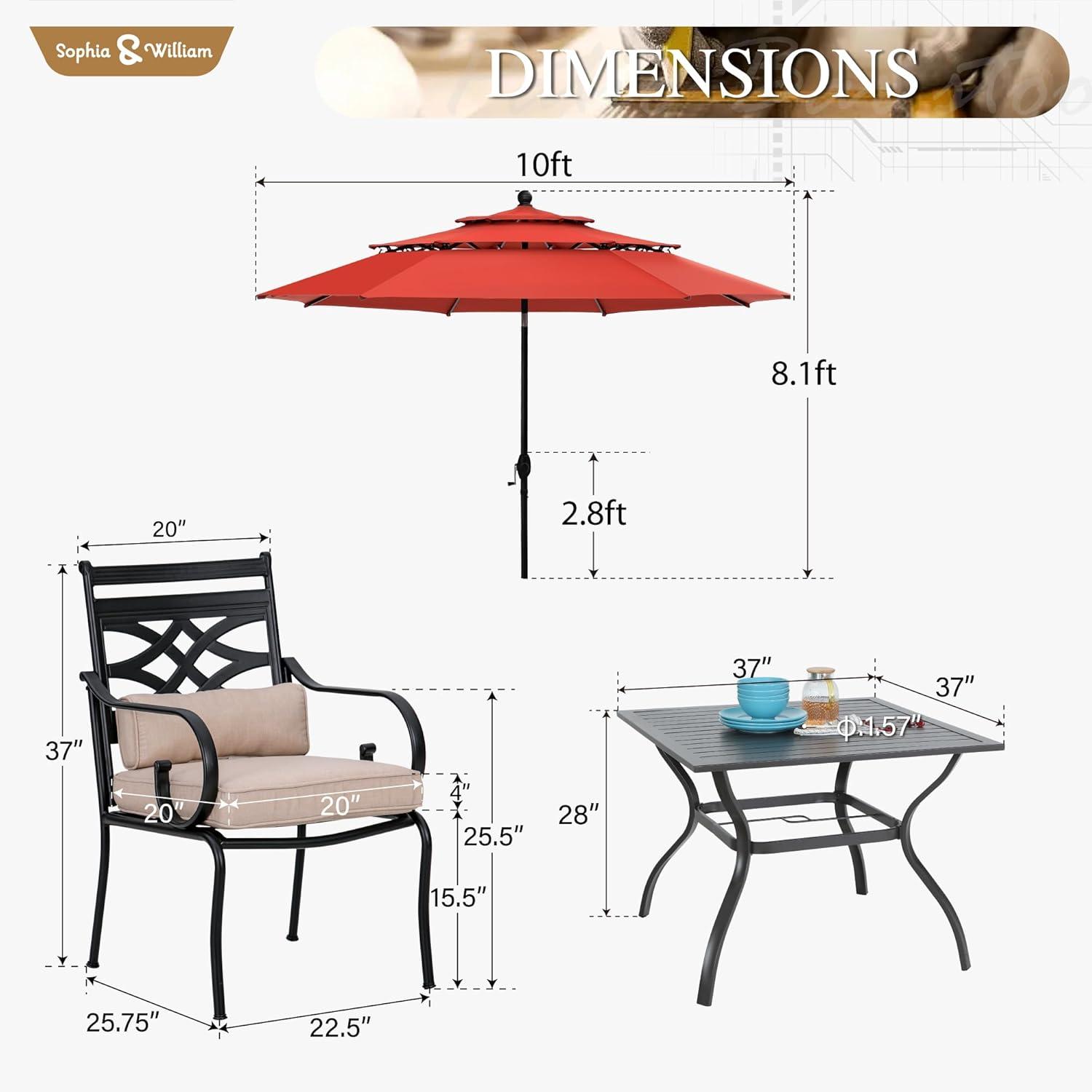 Gathering Outdoors: Exploring Comfort and Style with ‌Sophia & William Patio Set