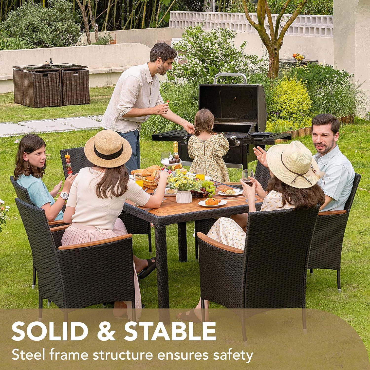 Gathering Outdoors: Exploring Devoko's 7-Piece Patio Set Comfort