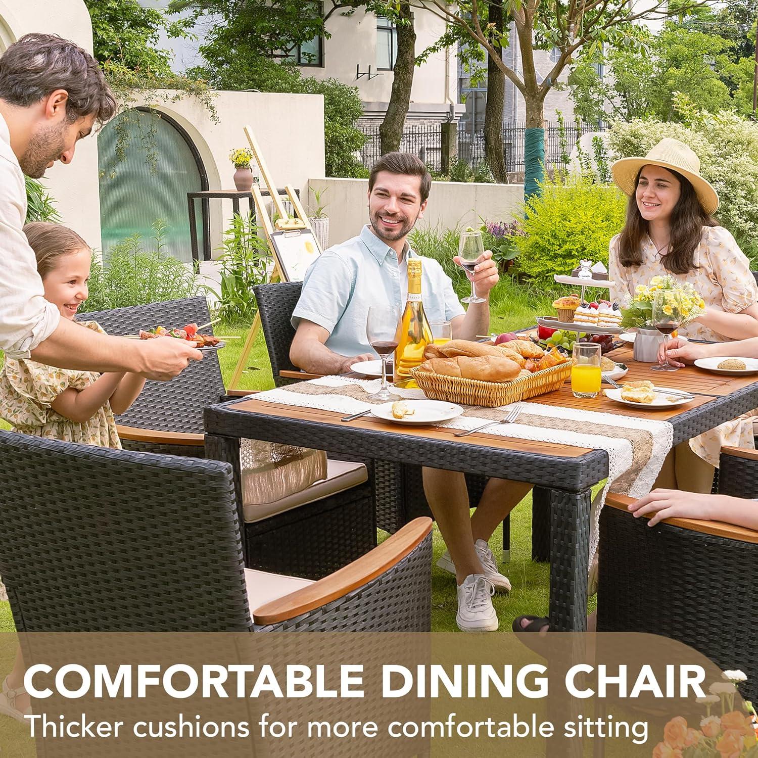 Gathering Outdoors: Exploring Devoko's 7-Piece Patio Set Comfort