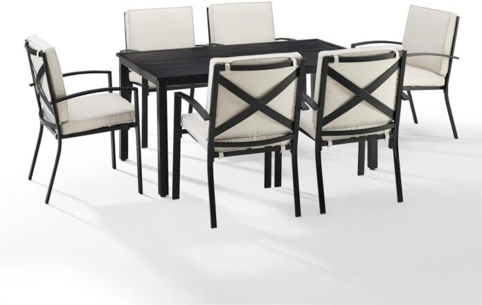 Homestock Outdoor Dining Set 7 Piece Oiled Bronze We Try It HomeStock Outdoor Dining Set 7-Piece Oiled Bronze, we try it