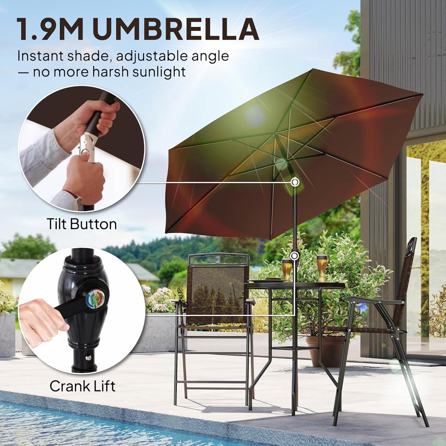 Making Outdoor Moments Cozy: ‌A Look at Outsunny's 4-Piece bar Set