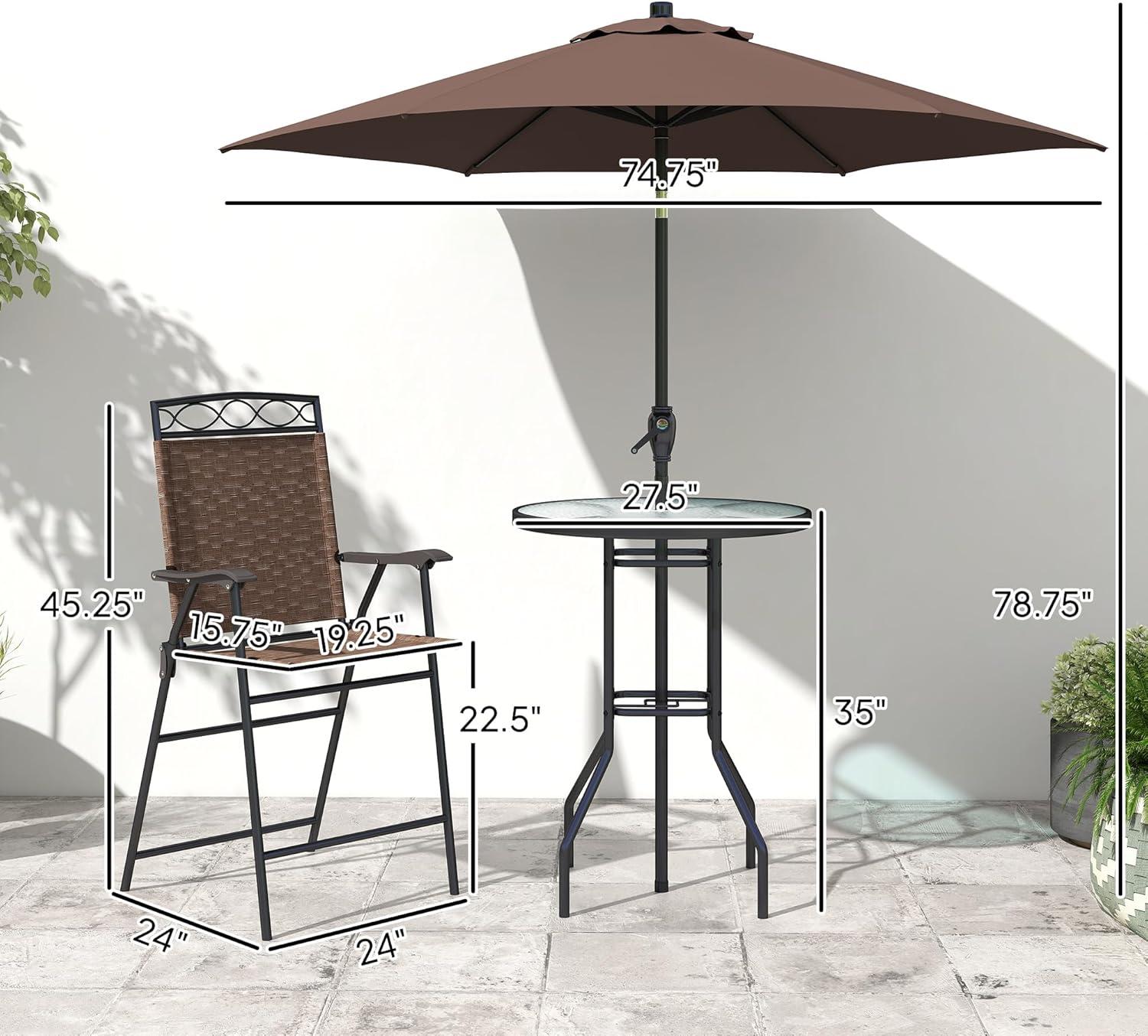 Making ​Outdoor Moments Cozy: A Look at Outsunny's ‌4-Piece Bar​ Set