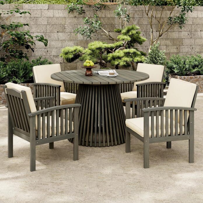 Merax 5 Piece Patio Dining Set For 4 How It Fits Your Patio
