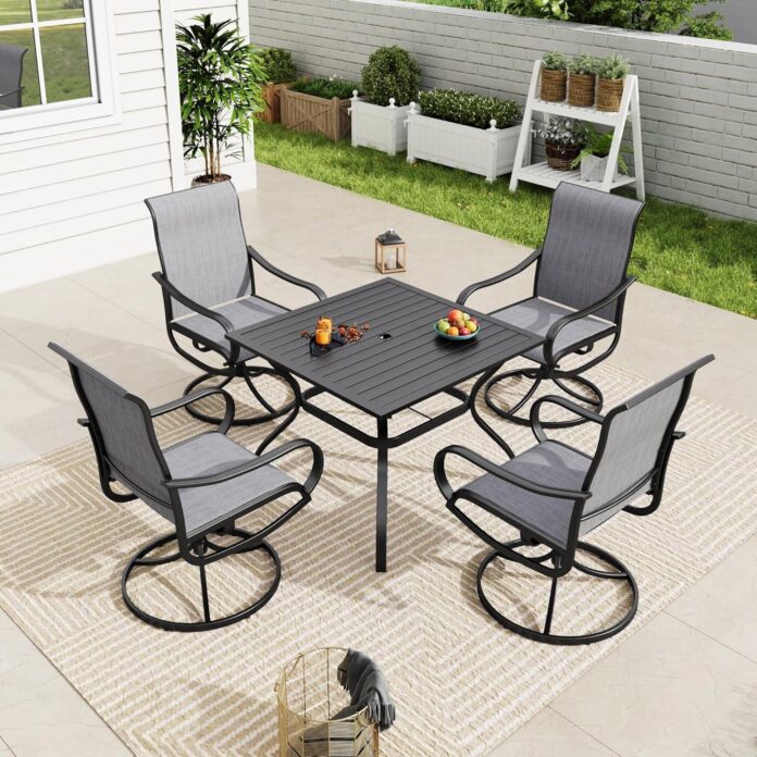 Mfstudio Patio Table And Chairs Set Of 4 For Your Deck