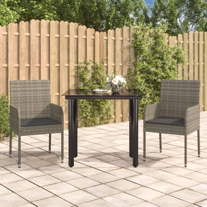 Modern 3 Piece Patio Set Stylish Comfort For Outdoor Dining