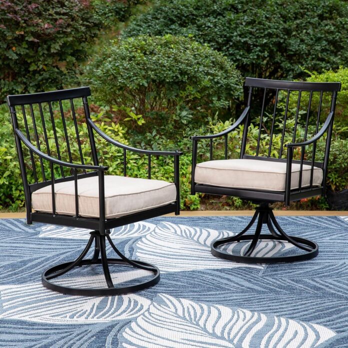 Relax And Unwind Together With Phi Villa Swivel Patio Rockers