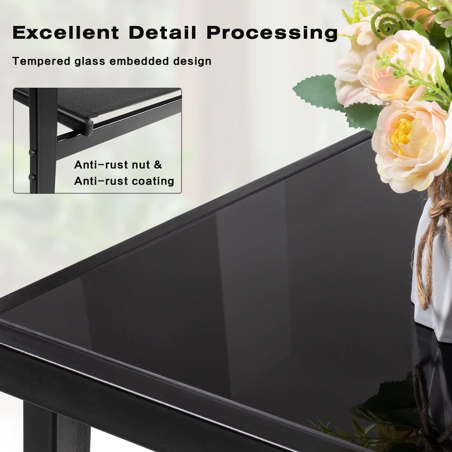 Relaxed Evenings Await with Flamaker's Sleek Patio Bistro Set